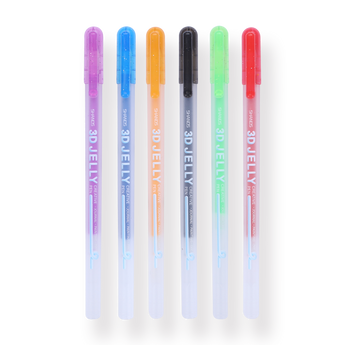 3D Jelly Pen - Set of 6 - Stationery Pal