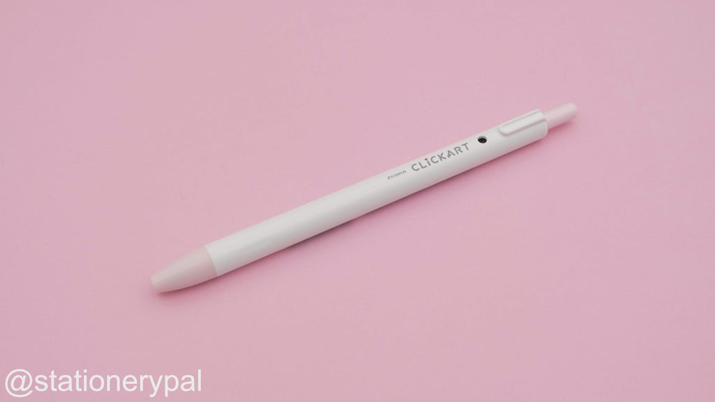 Zebra Clickart Retractable Sign Pen - 0.6 mm - Powder Pink
