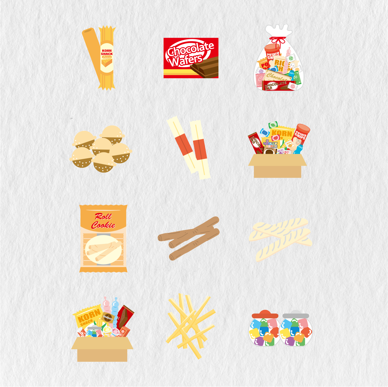 60 Digital Japanese Snack Stickers - Stationery Pal