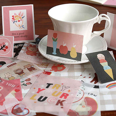 Lovely Paper Stickers - Pink