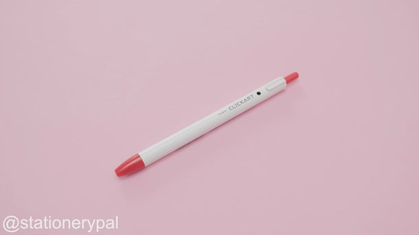 Zebra Clickart Retractable Sign Pen - 0.6 mm - Red