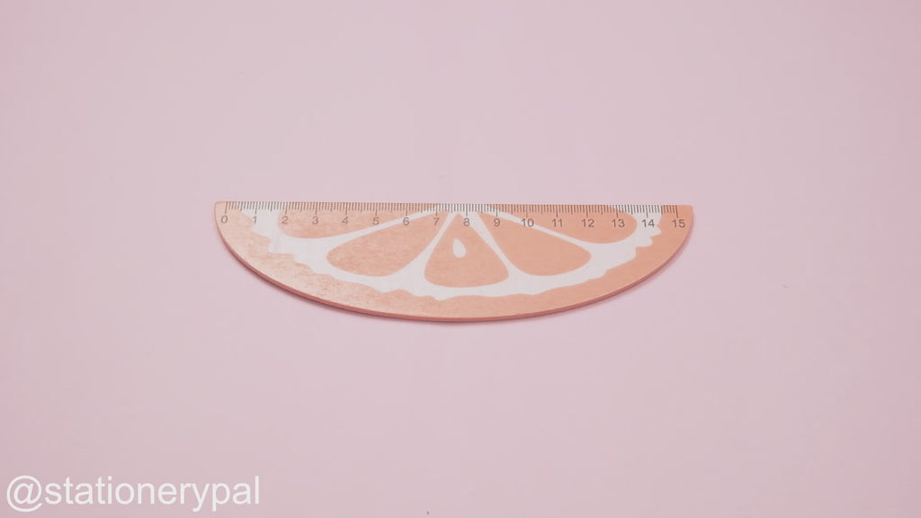 Fruit-shaped Ruler - 15 cm - Orange