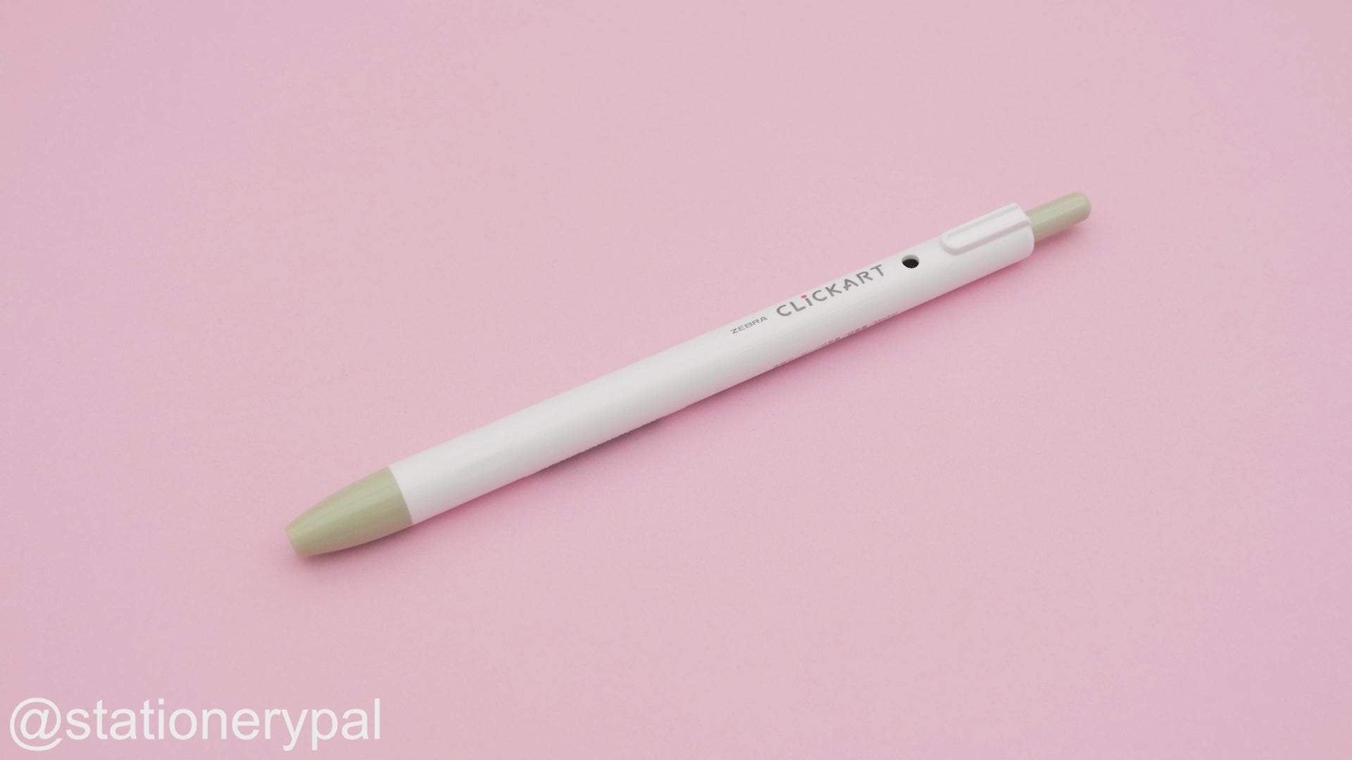Zebra Clickart Retractable Sign Pen - 0.6 mm - Light Khaki