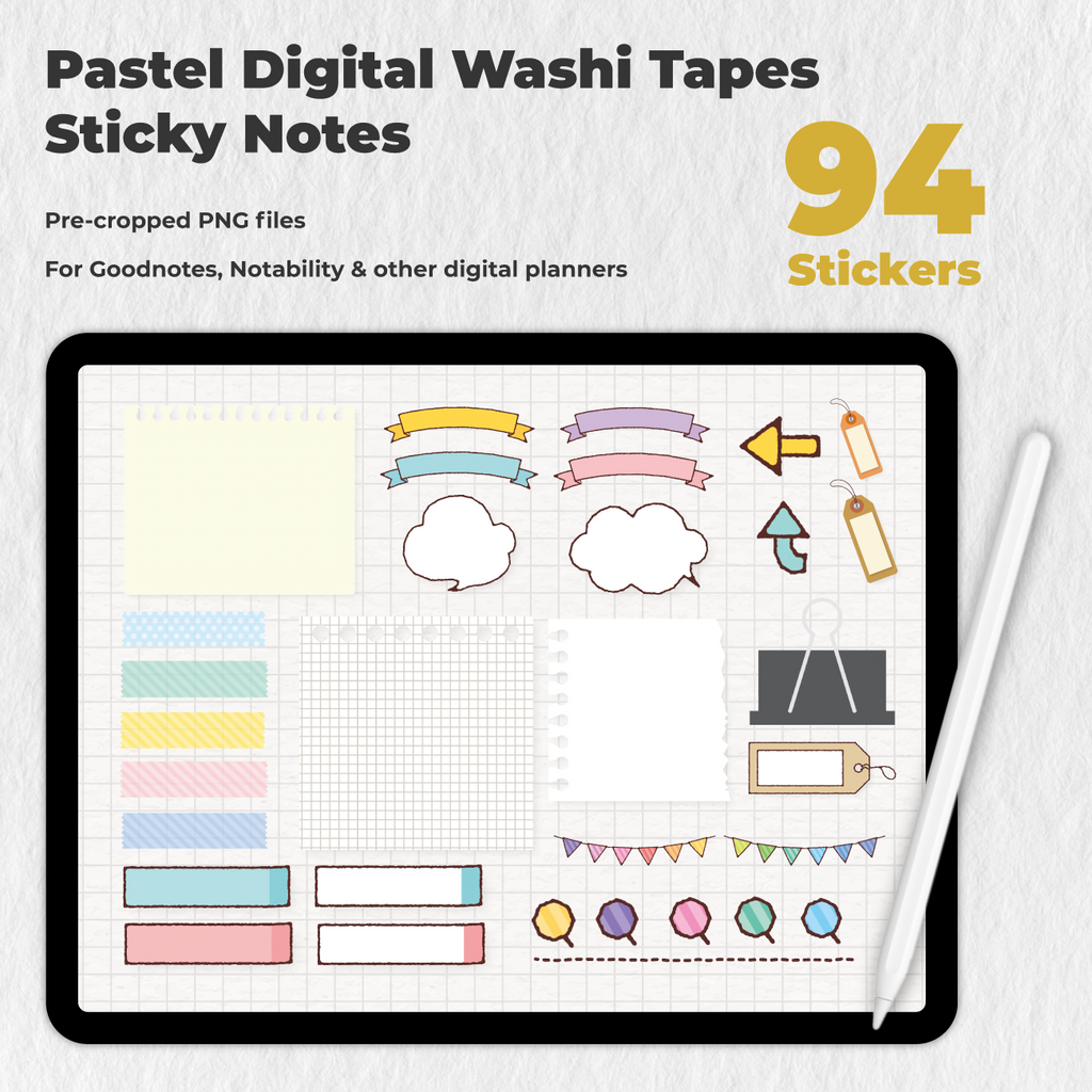 Stickers, Washi Tape & Sticky Notes - Planner Accessories