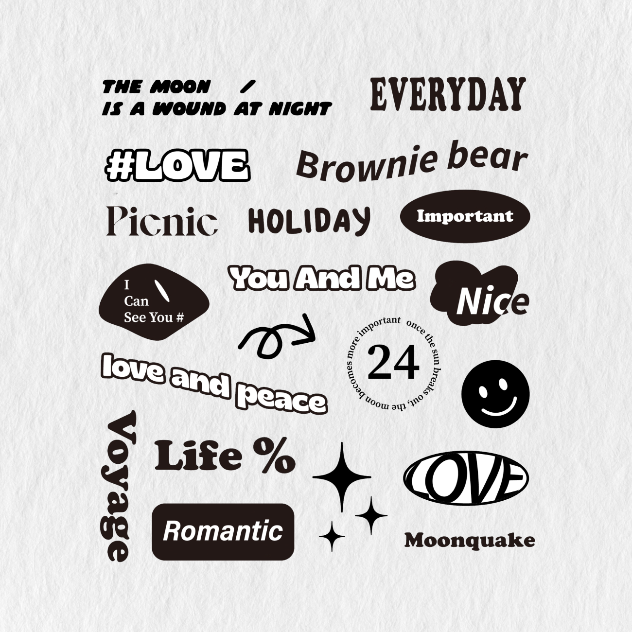 97 Insta Style Goodnotes Notability Digital Stickers