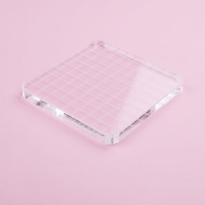 Acrylic Stamping Handle - Square - 10*10 cm - Stationery Pal