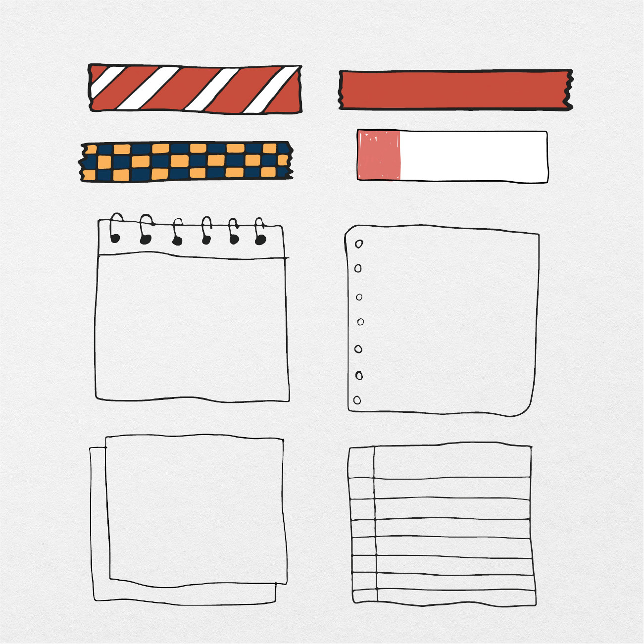 107 Digital Note Pads Sticker Bundle - Stationery Pal