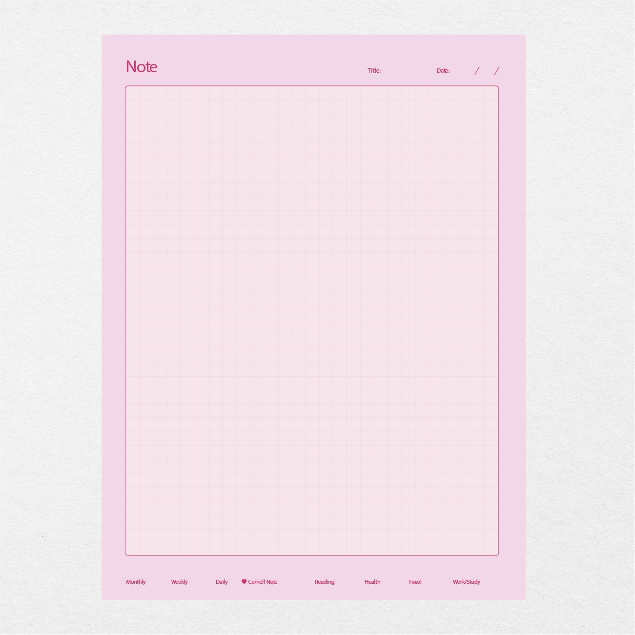 Digital Plastic Love Yearly Planner - Stationery Pal