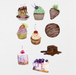 110 Digital Watercolor Dessert Sticker Bundle - Stationery Pal