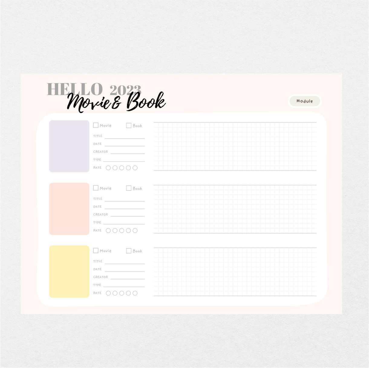 Digital Hello 2023 Yearround Planner Stationery Pal