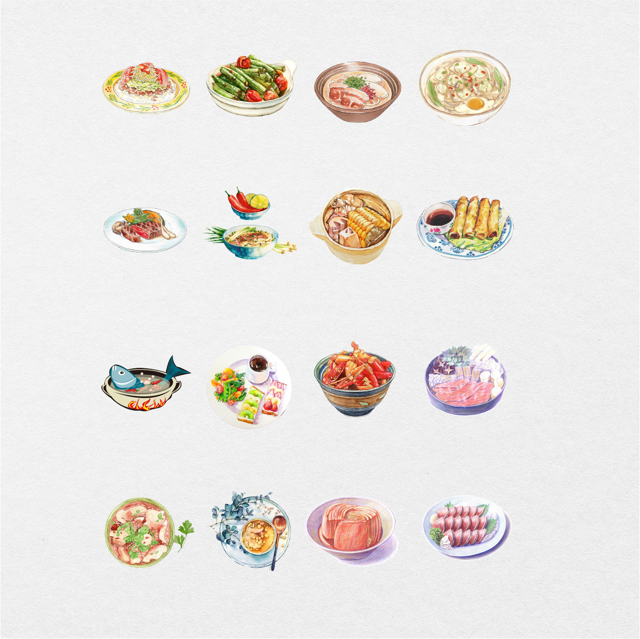 178 Digital Japanese Food Sticker Bundle - Stationery Pal