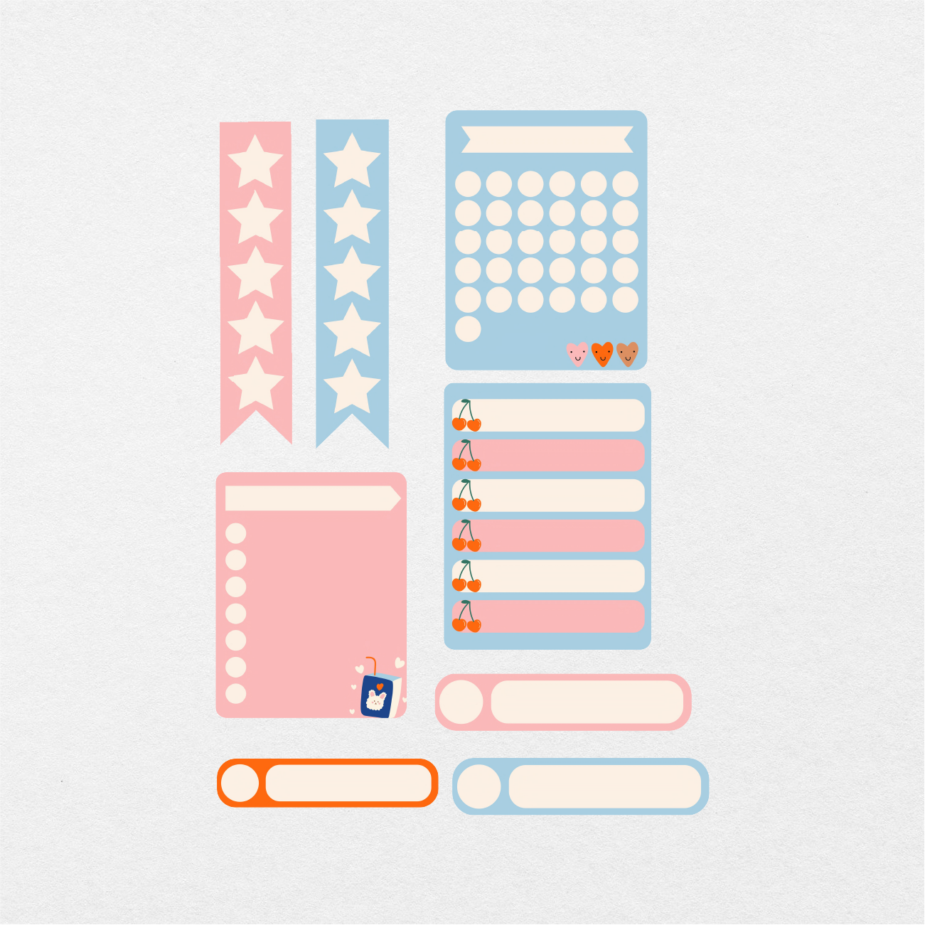 Washi Tape Clipart, Masking Tape Clipart, Digital Washi Tape for  Scrapbooking, Journaling, Sticker Planner Png, School Planner Sticker 