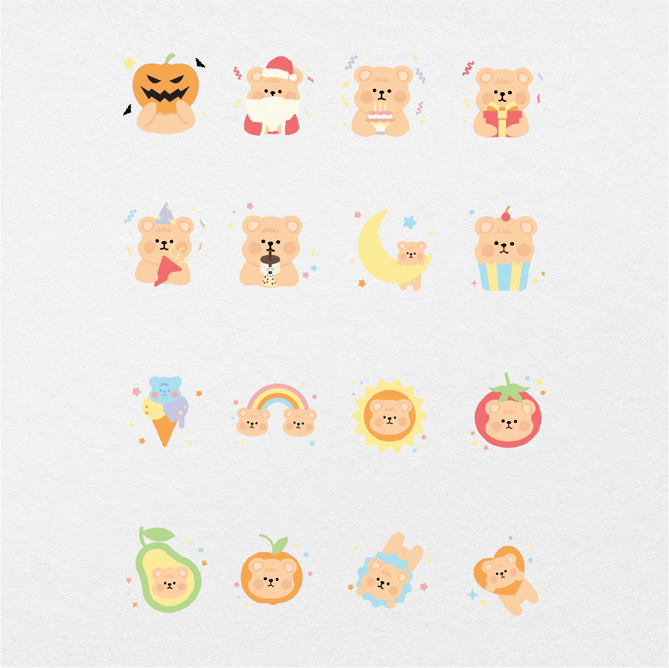 Orange Be Kind Aesthetic Sticker Pack | Art Board Print