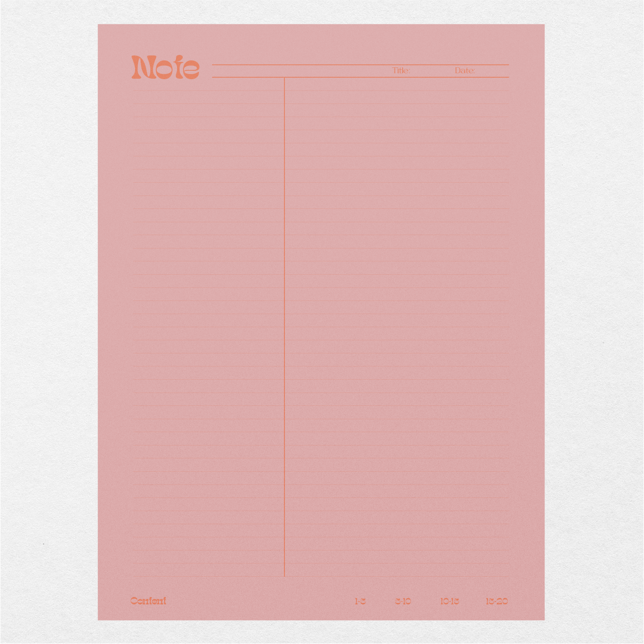 Digital Cornell Notes Make or Break - Pastel Pink - Stationery Pal