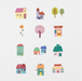 180 Digital Cartoon House Object Sticker Bundle - Stationery Pal