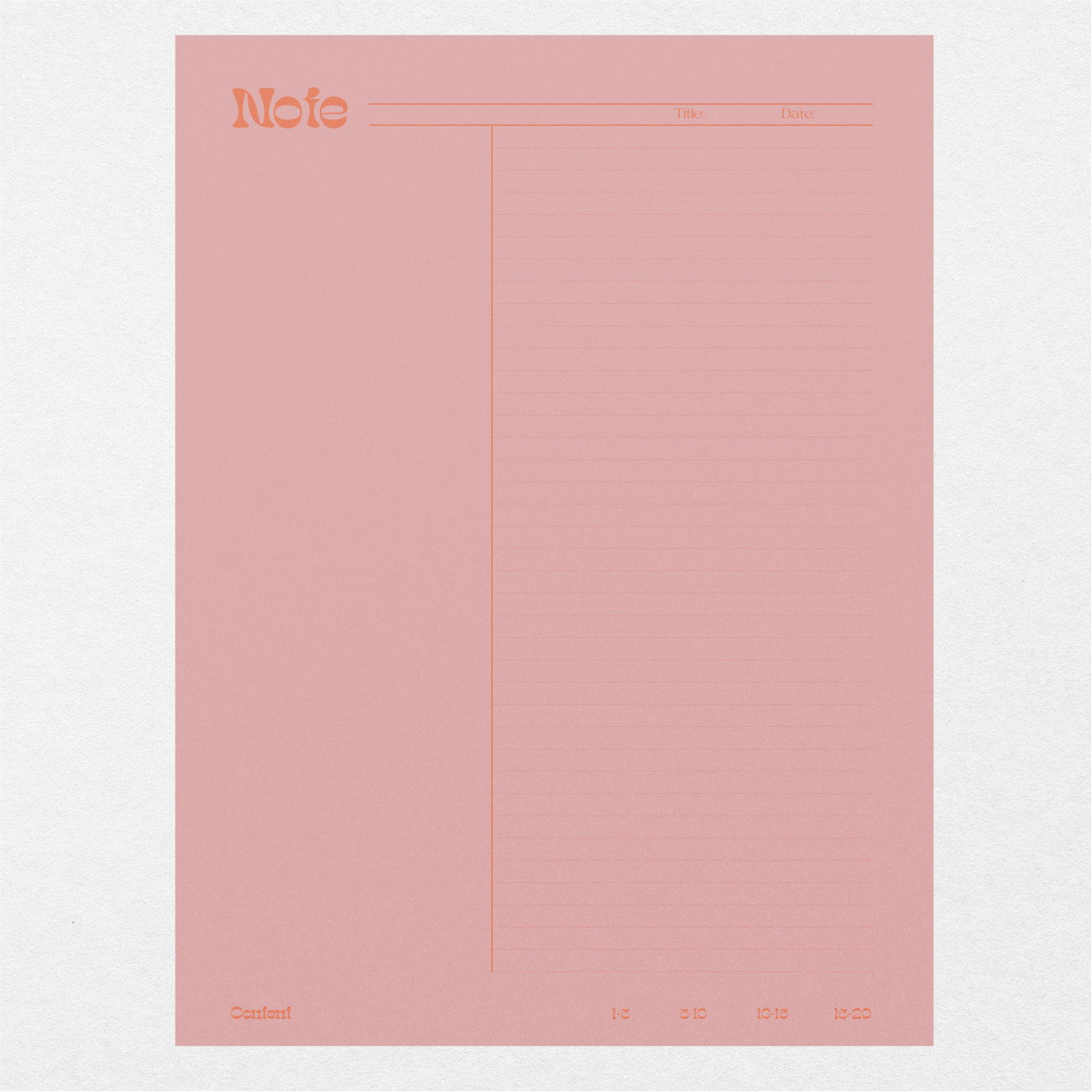 Digital Cornell Notes Make or Break - Pastel Pink - Stationery Pal