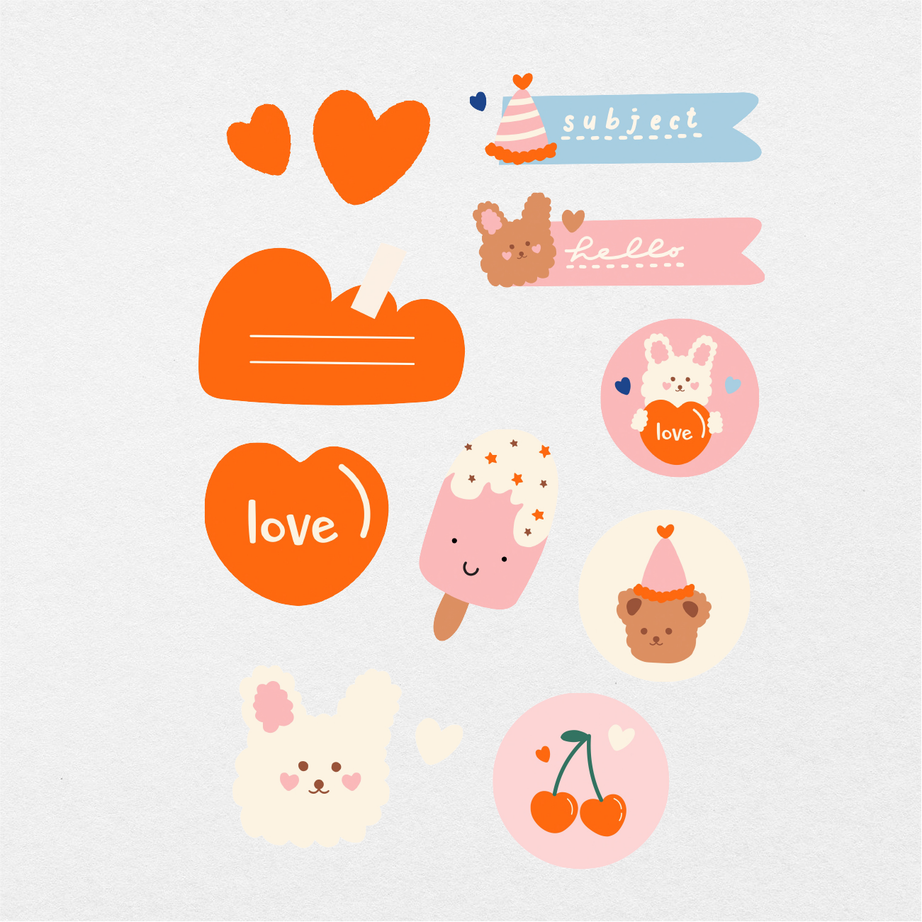 177 Digital Cute Dog Planner Sticker Bundle - Stationery Pal