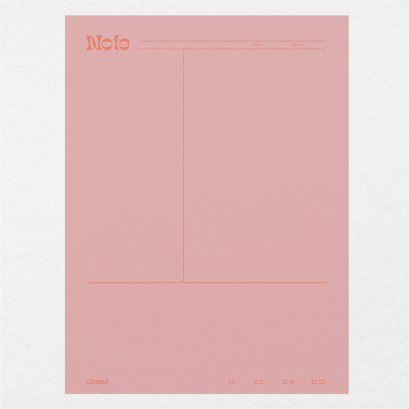 Digital Cornell Notes Make or Break - Pastel Pink - Stationery Pal