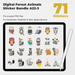 71 Digital Forest Animals Sticker Bundle - Stationery Pal