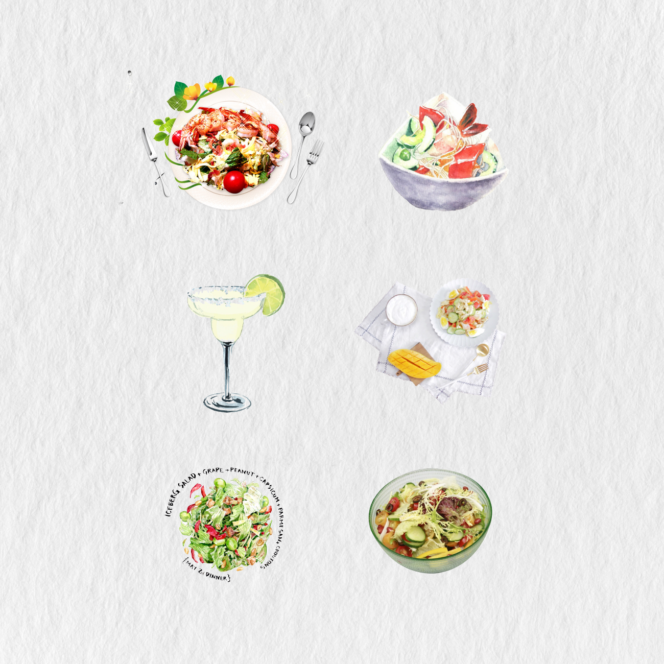 71 Digital Salad Stickers - Stationery Pal