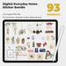 93 Digital Everyday Home Sticker Bundle - Stationery Pal