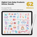 62 Digital Cute Baby Products Sticker Bundle - Stationery Pal