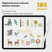 185 Digital Forest Animals Sticker Bundle - Stationery Pal
