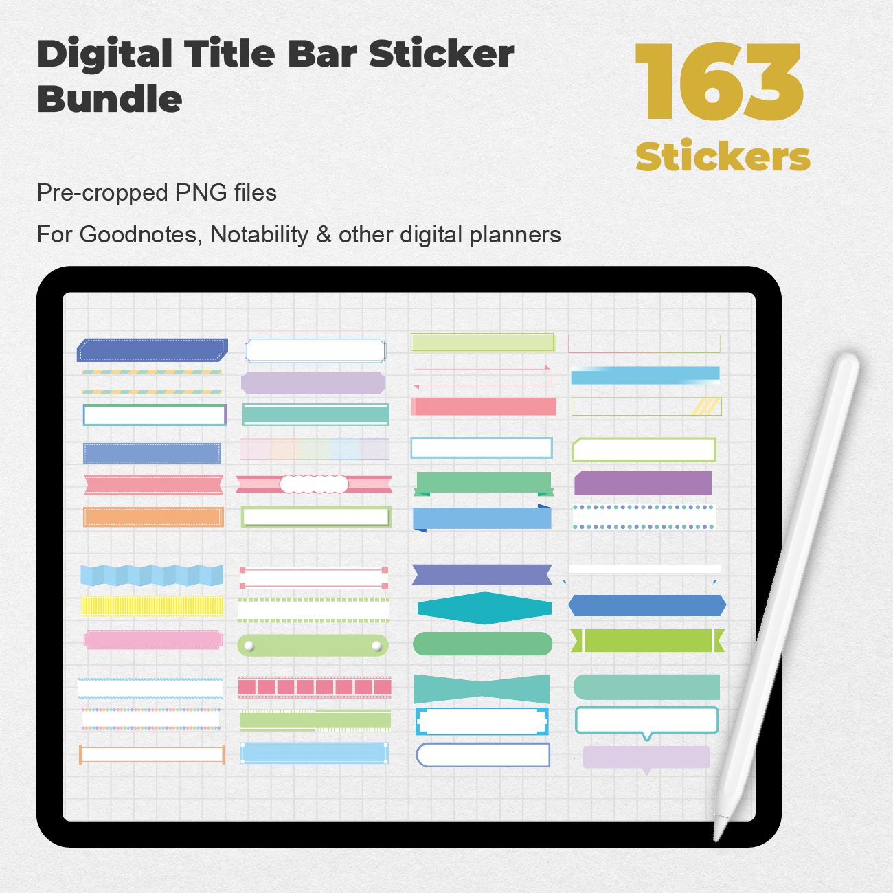 163 Digital Tittle Bar Sticker Bundle - Stationery Pal