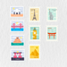 189 Digital Country Post Stamps Sticker Bundle - Stationery Pal