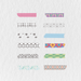 209 Digital Washi Tapes Sticker Bundle - Stationery Pal