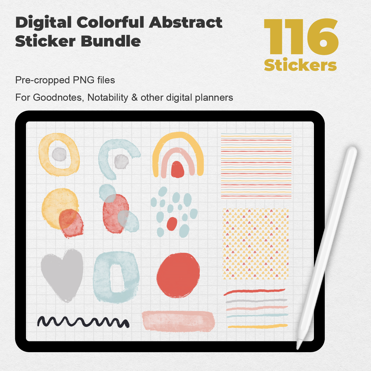 Abstract dots mini sticker sheet, simple bullet journal stickers