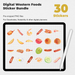 30 Digital Western Foods Sticker Bundle - Stationery Pal
