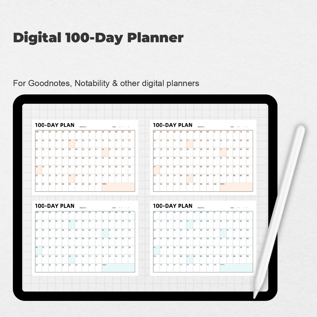 Digital 100Day Planner — Stationery Pal