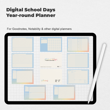 Digital School Days Year-round Planner - Stationery Pal
