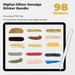 98 Digital Glitter Smudge Sticker Bundle - Stationery Pal