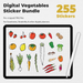 255 Digital Vegetables Sticker Bundle - Stationery Pal