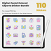 110 Digital Pastel Colored Cliparts Sticker Bundle - Stationery Pal