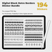 194 Digital Black Retro Borders Sticker Bundle - Stationery Pal