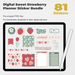 81 Digital Sweet Strawberry Planner Sticker Bundle - Stationery Pal