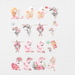 106 Digital Pink Floral Animals Sticker Bundle - Stationery Pal