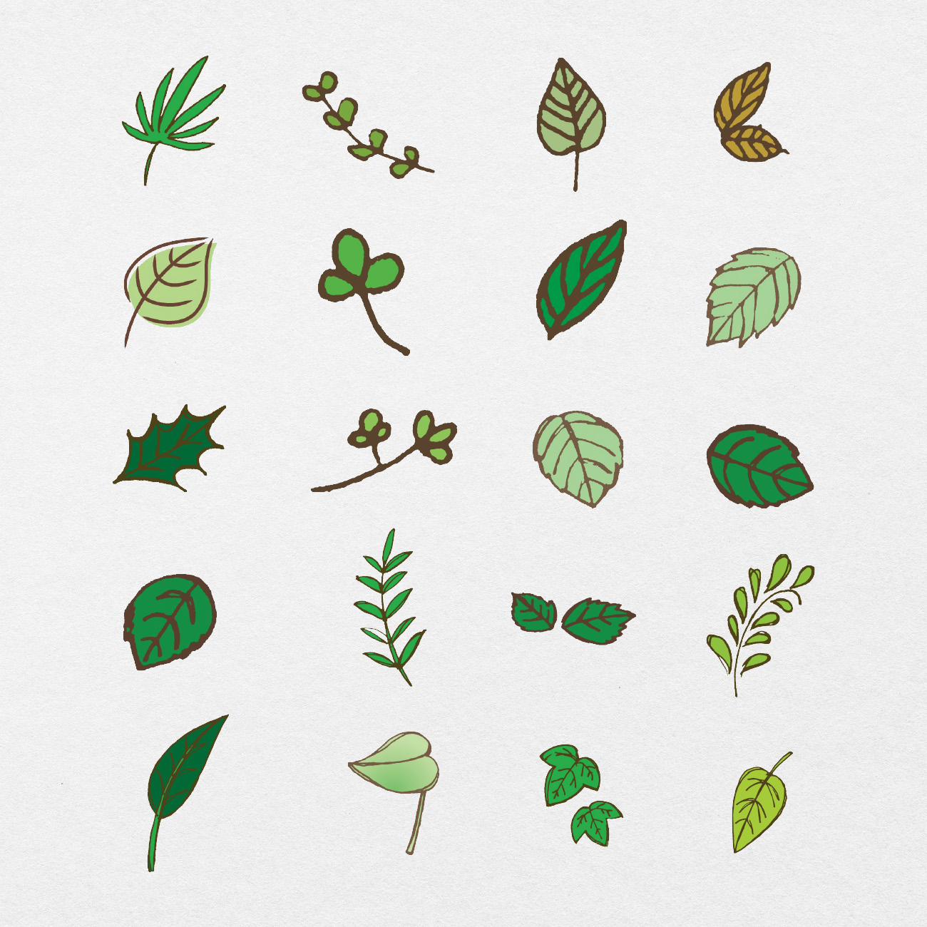 201 Digital Trees and Plants Sticker Bundle - Stationery Pal