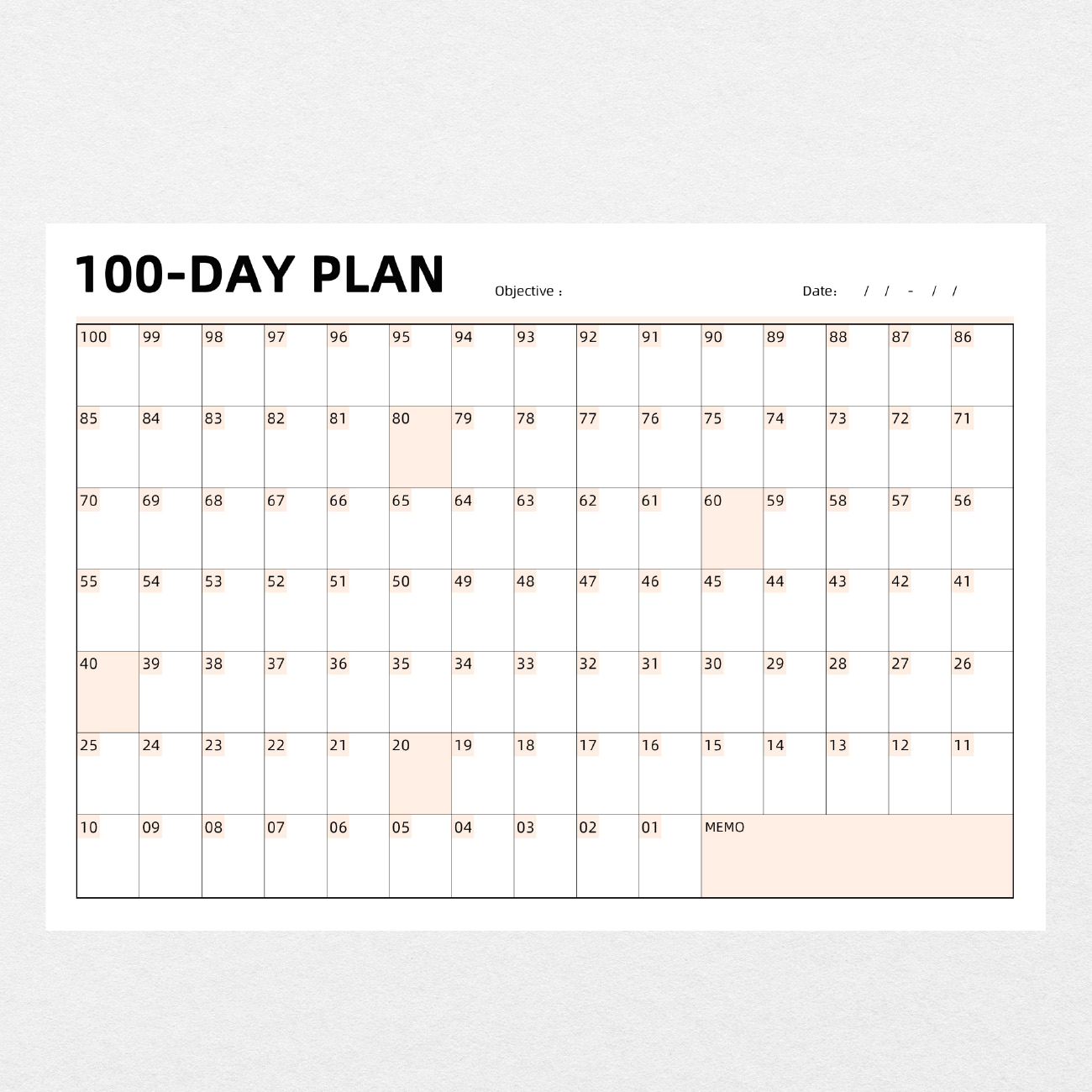 Digital 100-Day Planner - Stationery Pal