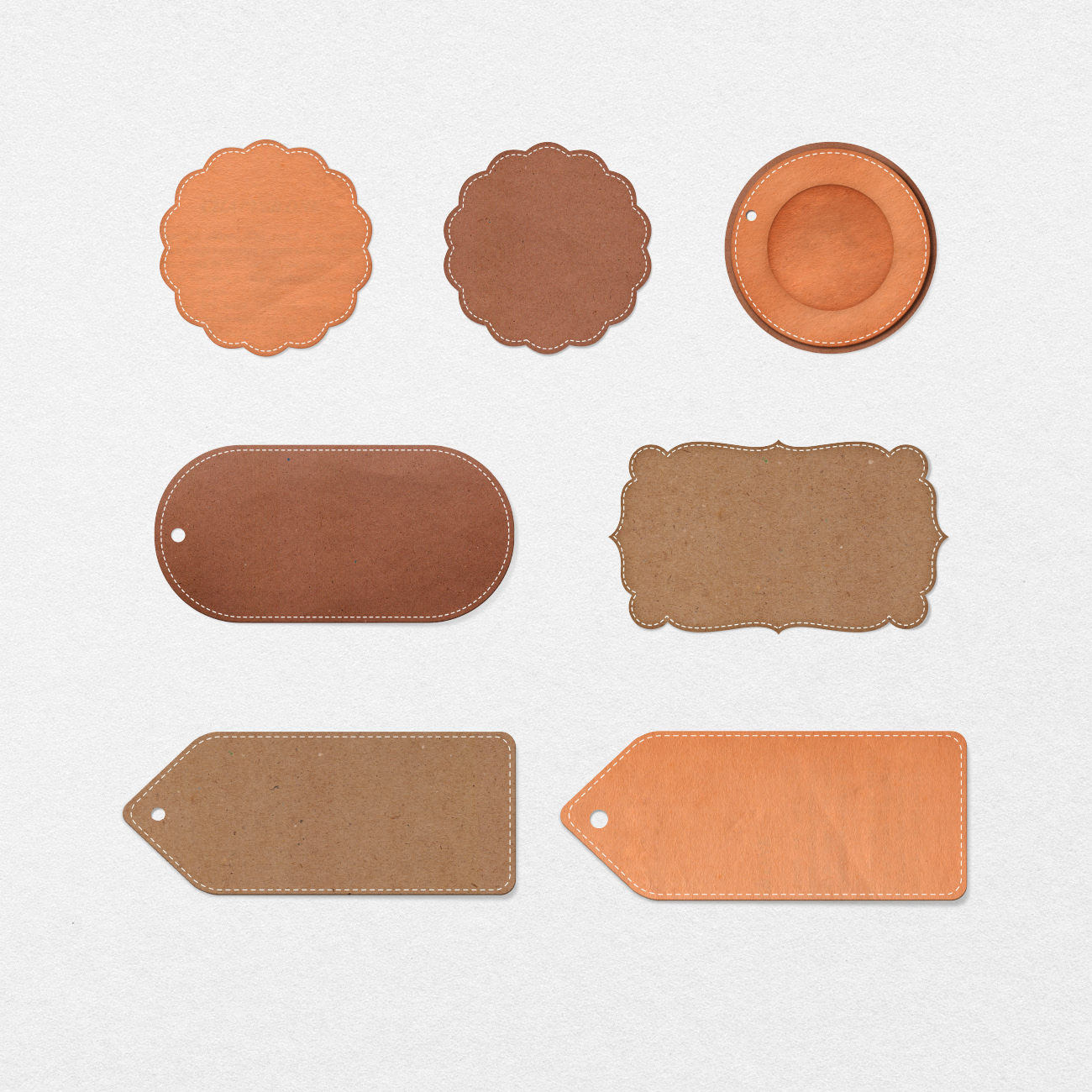 22 Digital Kraft Paper Label Sticker Bundle Stationery Pal