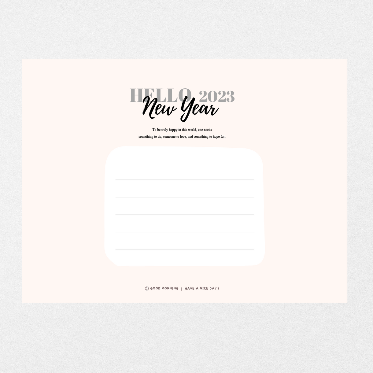 Digital Hello 2023 Yearround Planner Stationery Pal
