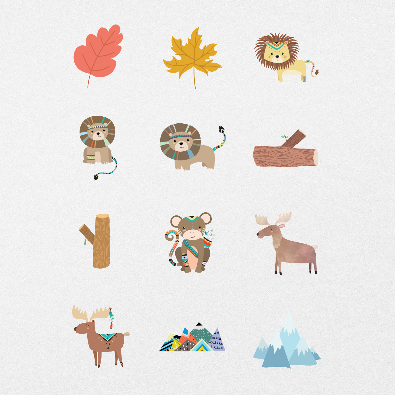 71 Digital Forest Animals Sticker Bundle - Stationery Pal