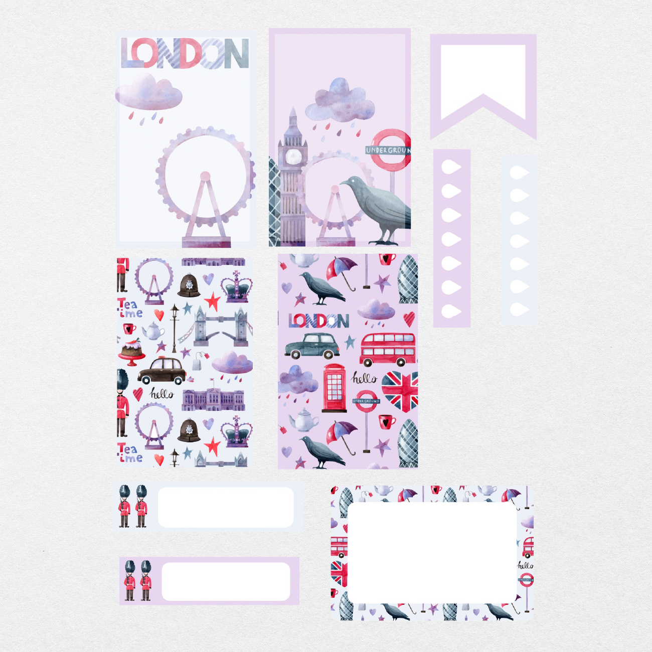 93 Digital Beautiful London Planner Sticker Bundle - Stationery Pal