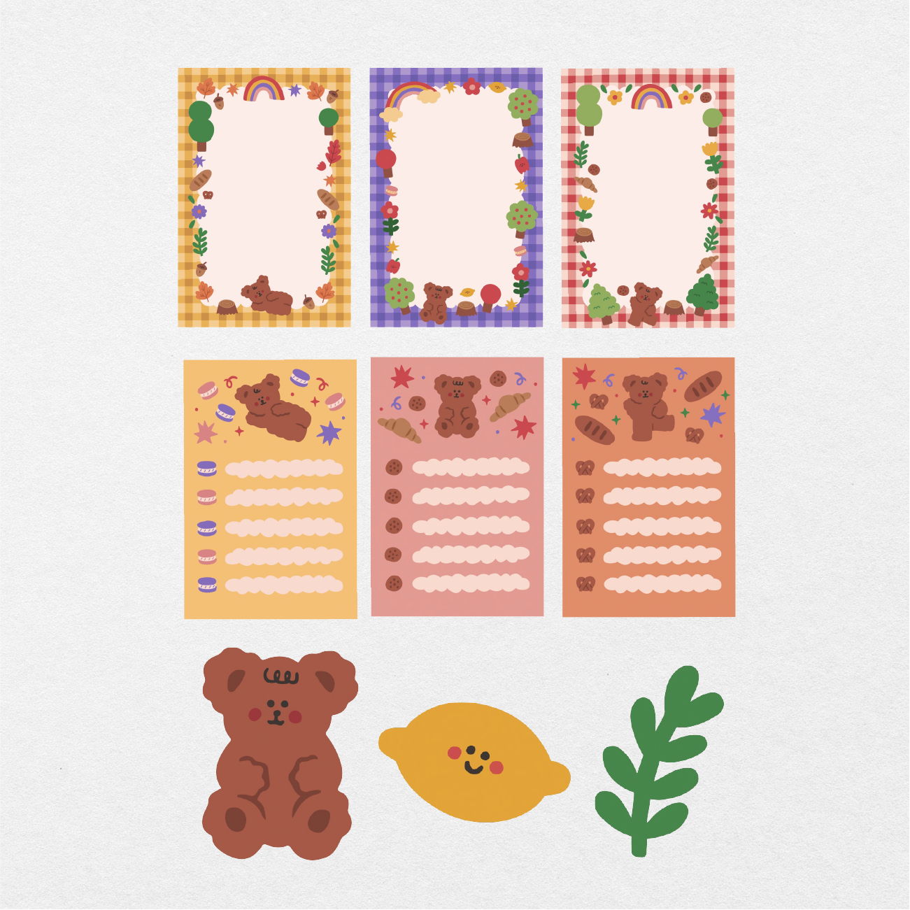 85 Digital Cute Bear Planner Sticker Bundle - Stationery Pal