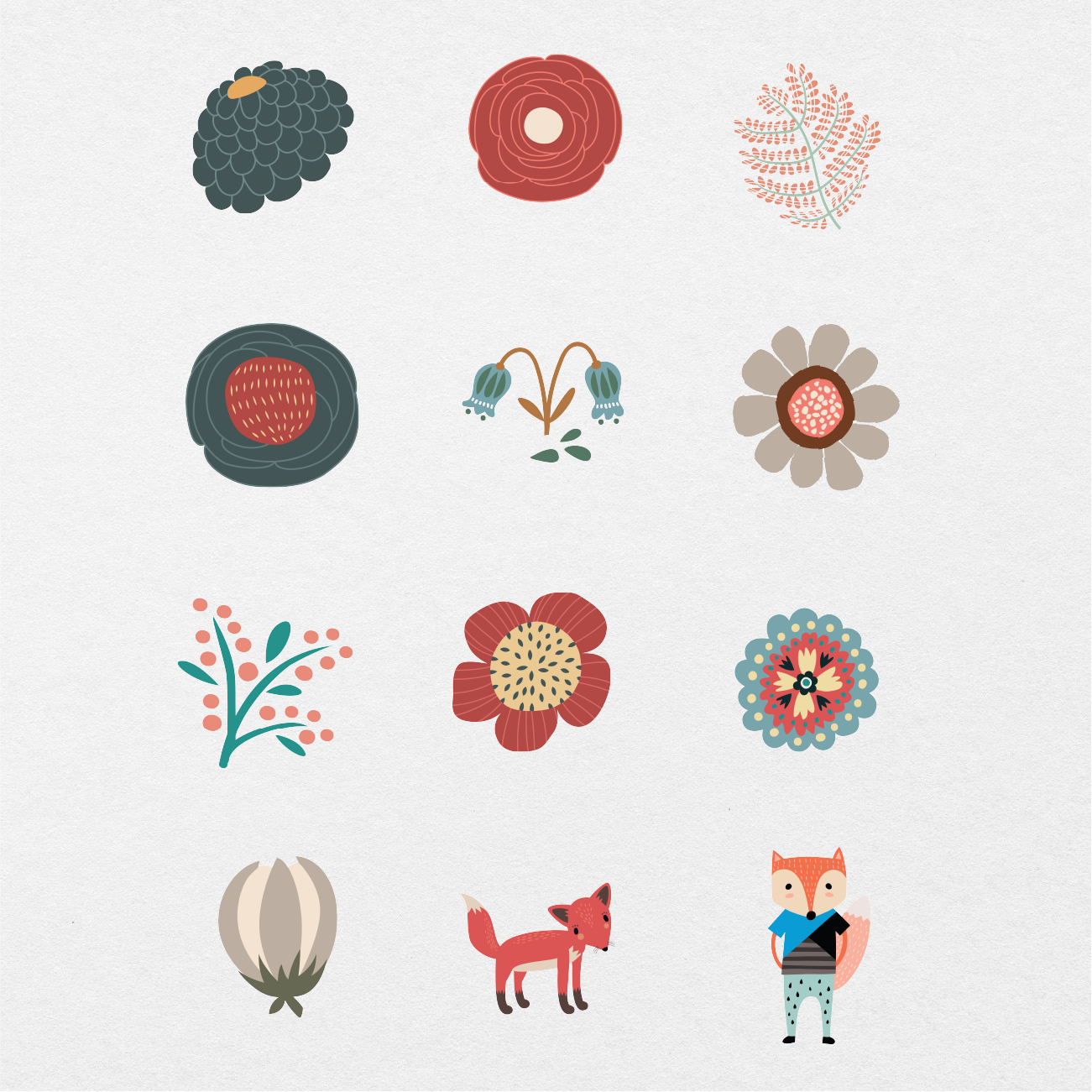 84 Digital Forest Animals Sticker Bundle 2 - Stationery Pal