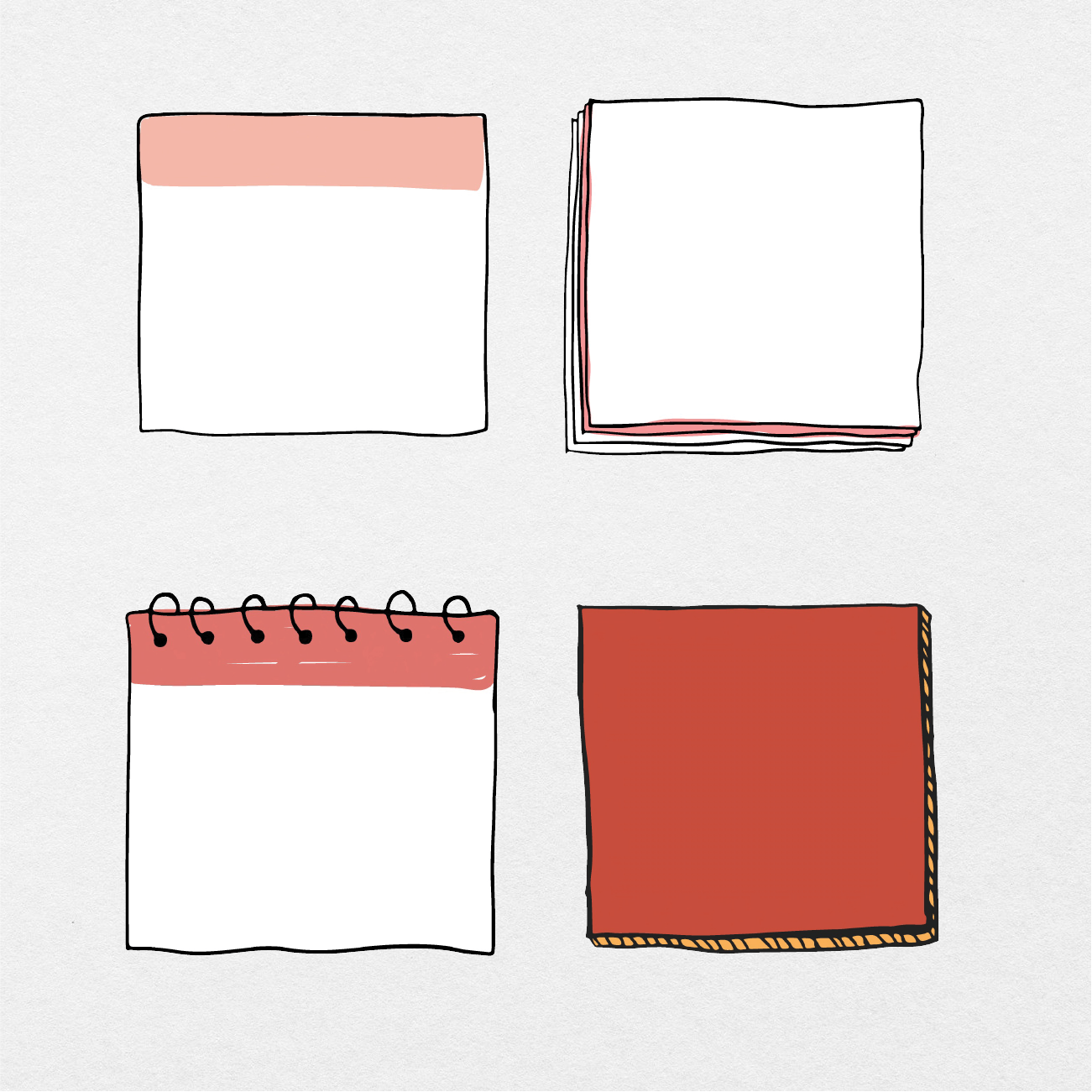 107 Digital Note Pads Sticker Bundle - Stationery Pal