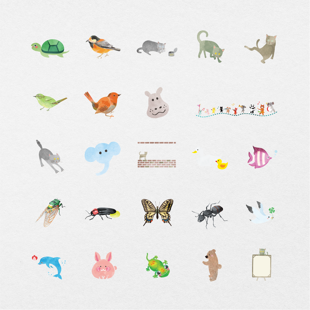 116 Digital Animals Sticker Bundle - Stationery Pal